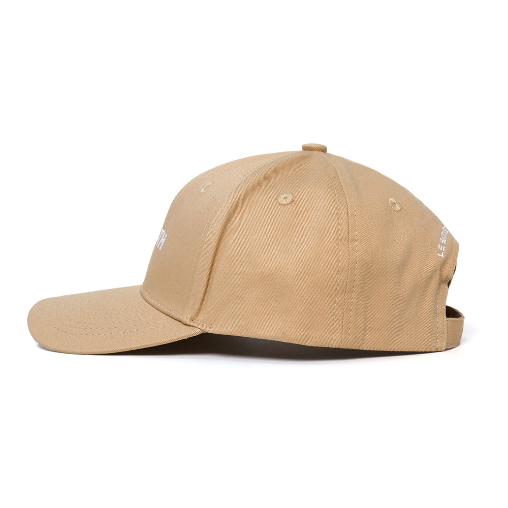 Casquette Beige en Coton avec Intérieur en Satin