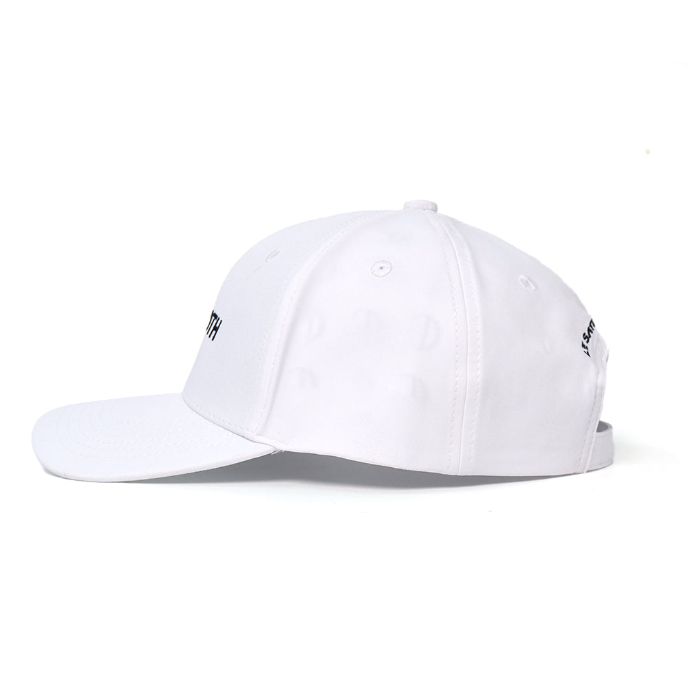 Casquette Blanche en Coton avec Intérieur en Satin