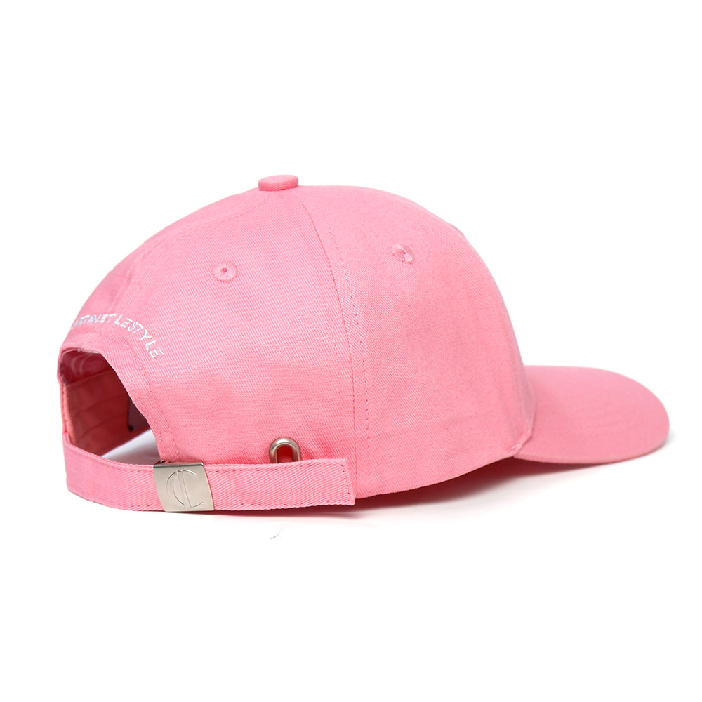 Casquette Rose en Coton avec Intérieur en Satin