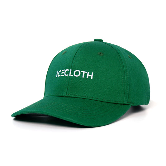 Casquette Vert en Coton avec Intérieur en Satin