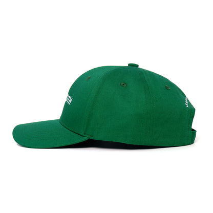 Casquette Vert en Coton avec Intérieur en Satin